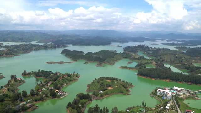 Landscape of Guatape, Antioquia Colombia