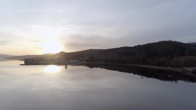 Oban Town Reflected in the Calm Loch Surrounding It