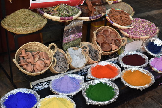 Products of a bazar in Marrakech, Morocco