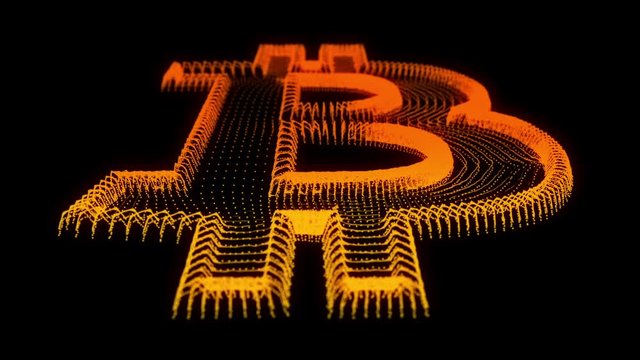 Bitcoin inside it's digital blockchain