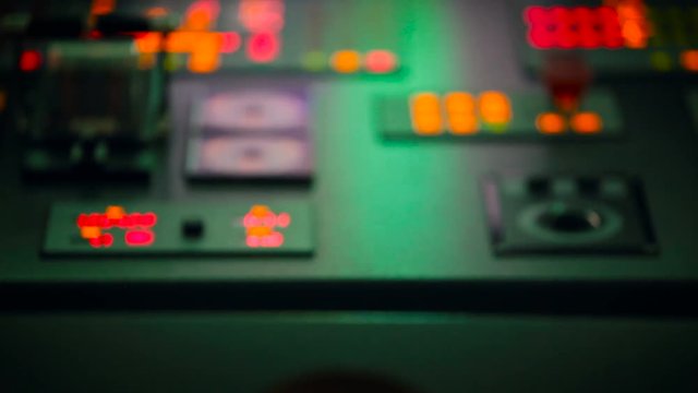 Crane shot of Ship Control Panel