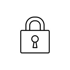 security sign thin line black icon