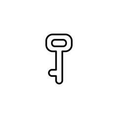 security key sign thin line black icon