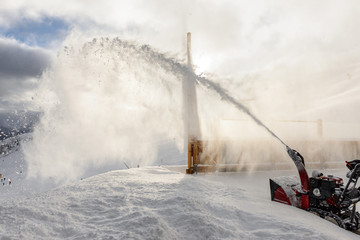 Removing Snow with a Snowblower