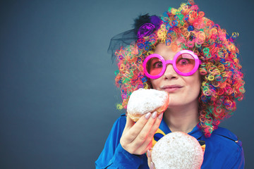 Faschings Krapfen (Lüstige Frau und Mann)