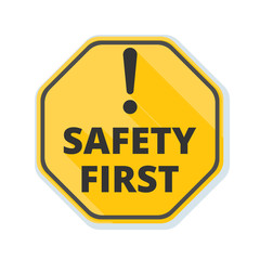 Safety First Sign illustration