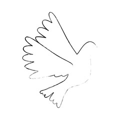 dove flying isolated icon vector illustration design