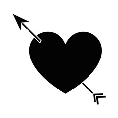 heart with arrow icon vector illustration design