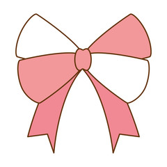 cute bowntie ribbon icon vector illustration design