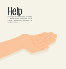 hands human help icon vector illustration design