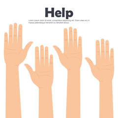 Fototapeta premium hands people help icon vector illustration design