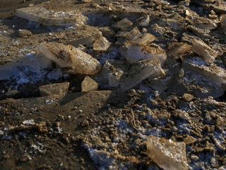 crushed ice blocks background