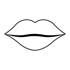 women lips cartoon kiss design vector illustration outline