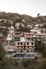 Fototapeta na wymiar Houses under construction at small hillside village in Cyprus