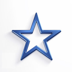 Star. 3D Rendering Illustration