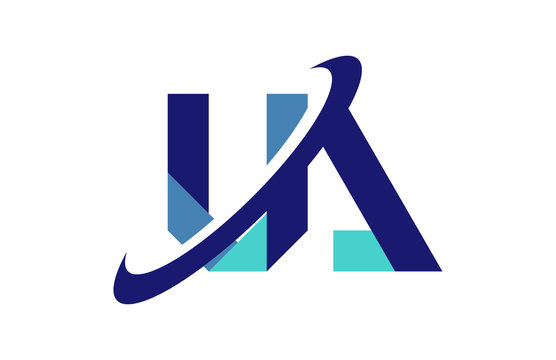 UA Ellipse Swoosh Ribbon Letter Logo