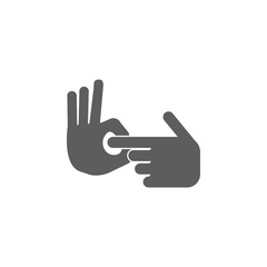 hand gesture icon. Element of hands icons. Premium quality graphic design icon. Signs, outline symbols collection icon for websites, web design, mobile app