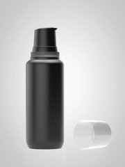Schwarze Lotionflasche mit Pumpkopf