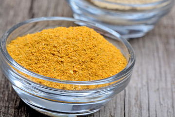 Spices in a bowls on table