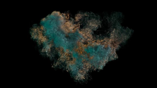 Millionen Partikel die sich wie Rauch ausbreiten