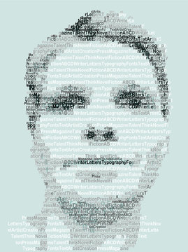 Human Portrait made with Letters