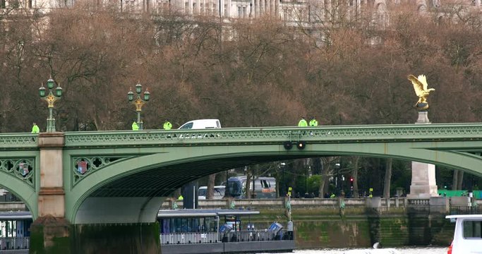 Westminster Bridge After Terror Attack; London March 2017 Wednesday; Westminster, London