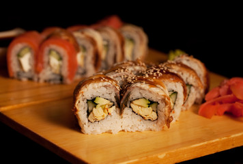 Sushi. Rolls. close up