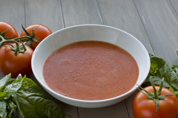 Homemade Tomato Soup with Vegetables