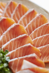 Fresh raw salmon sashimi 