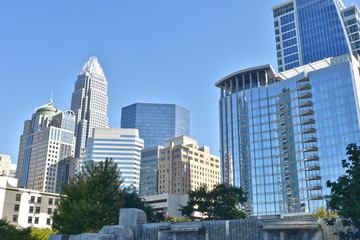 Obraz premium Uptown Charlotte, NC