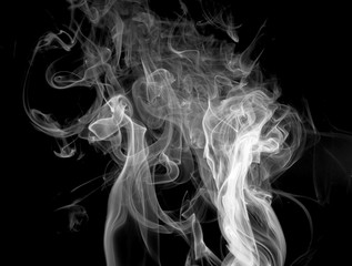 Smoke on black background