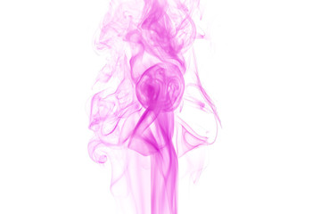 Fototapeta premium Purple smoke on white background