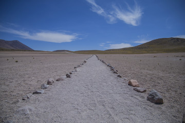 el camino en el desierto de atacama, Chile