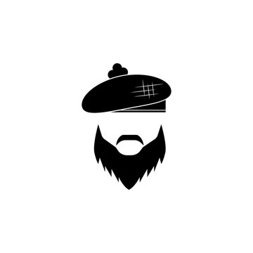 recommend clip art: The face of a Scottish man icon. Element of United Kingdom culture icons. Premium quality graphic design icon. Signs, outline symbols collection icon for websites, web design