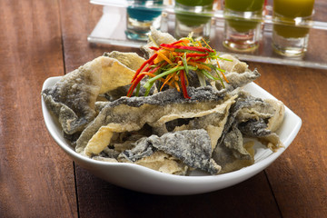 Crispy fried fish Skin