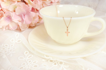 Necklace, Gold Jewelry, Accessories, Cross Shape