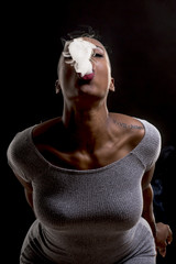 african female smoking