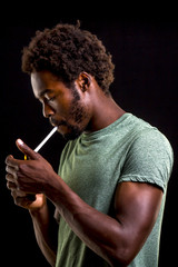 african male smoking