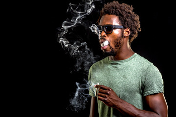 african male smoking