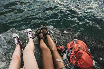 Friends traveling together