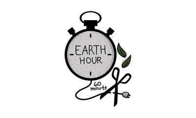 Obraz premium Earth Hour 60 Minute Template