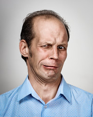 Man showing disgust