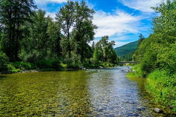 The Clark Fork River in Montana showing off it's beautiful waters.