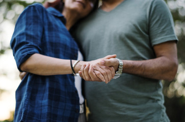 Couple spending time together on a picnic