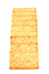 Honey-oats coconut biscuit on a white background 