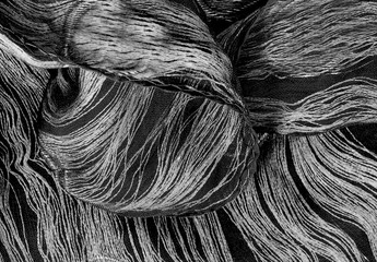 feine Fäden - schwarz weiß Design - Gewebestruktur