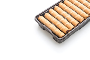 rolled wafer filled with cocoa cream