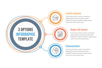 Obraz premium Three Steps Infographics