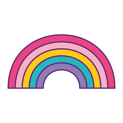 rainbow colors fantasy patch cute vector illustration
