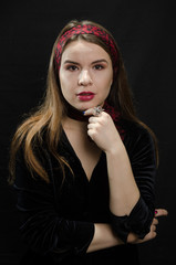 beautiful girl in a headscarf